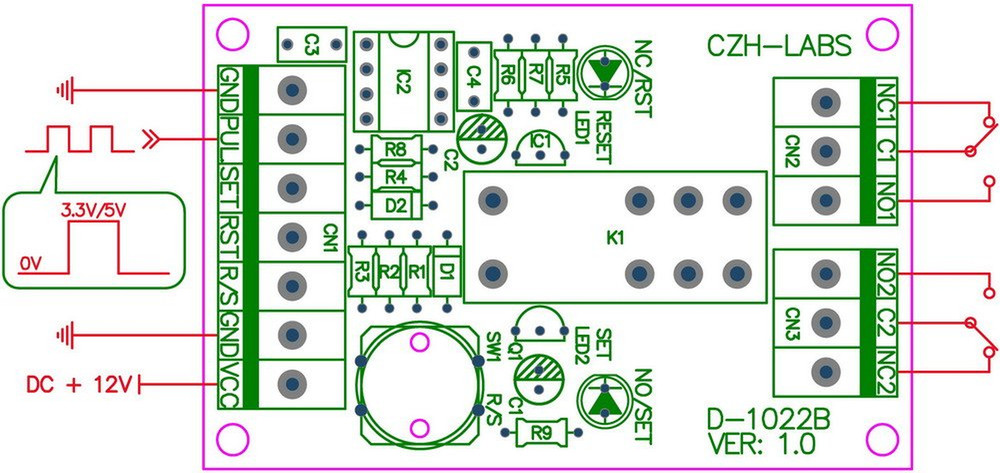 Panel Mount Momentary Switch - Latching DP Pulse Signal Control