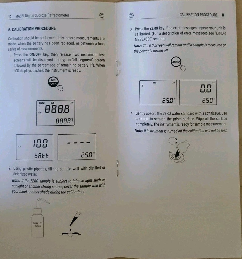 Milwaukee Digital Brix MA871 Refractometer