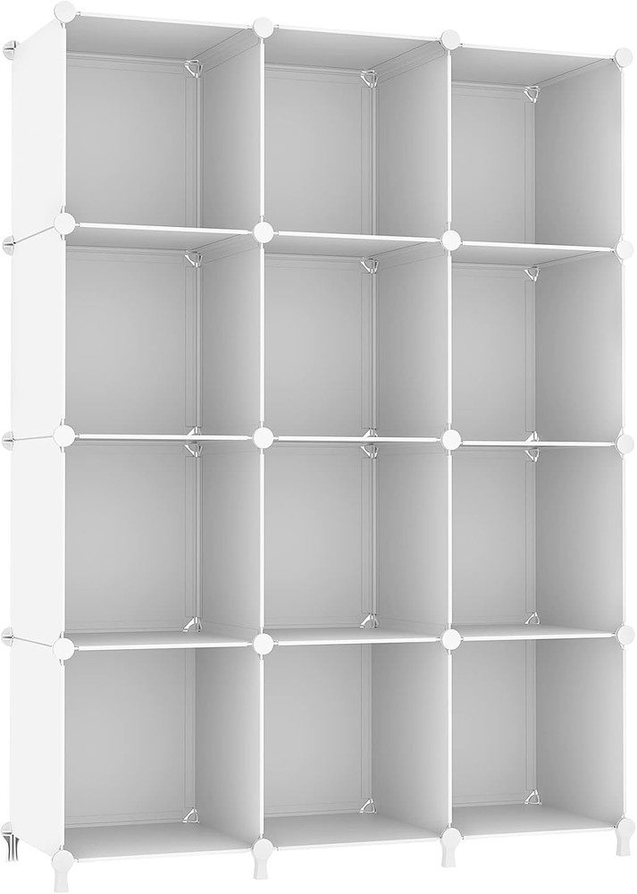 Cube Storage Organizer Storage 12 Cube Bookshelf DIY Plastic Closet Clothes Stor