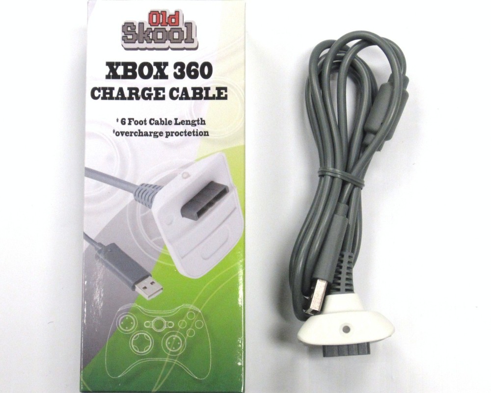 XBOX 360 Charging Cable for Wireless Controller - White/Gray
