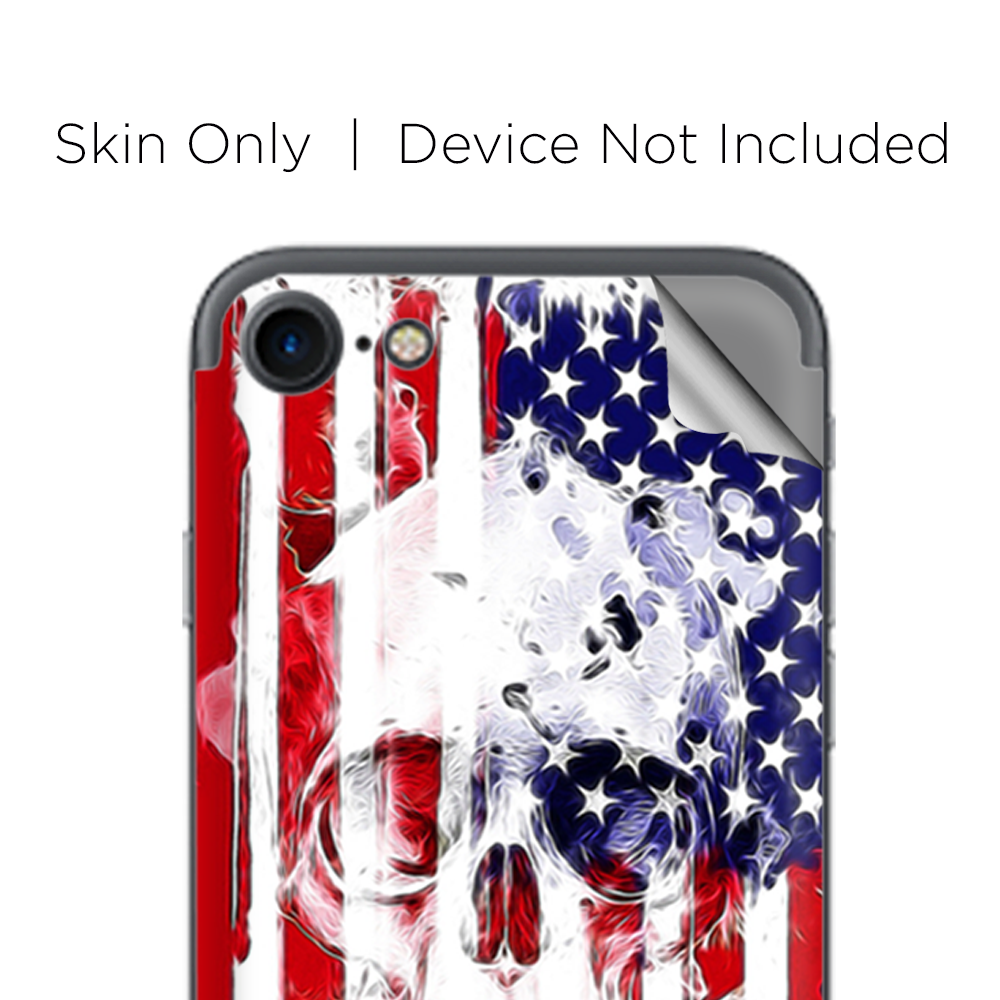 Apple iPhone 7 / 8 Skins Decal Wrap U.S.A. Flag Skull Drip