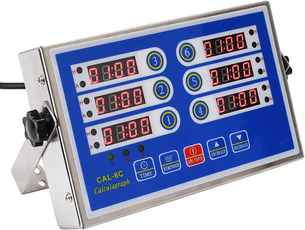 Kitchen Timer for Cooking - 6 Channel Commercial Kitchen Timer
