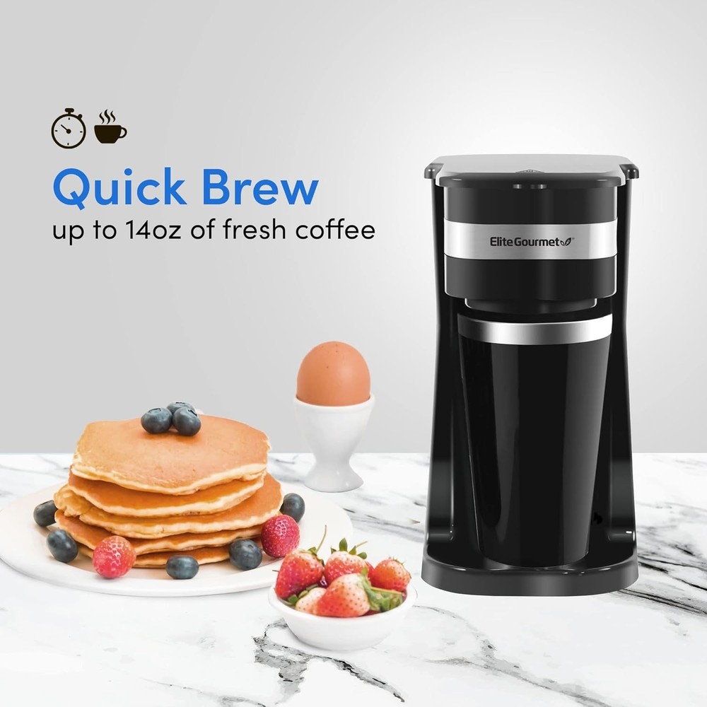 Coffee Maker Single Serve Drip Compact Brewer Travel Mug Reusable Filter