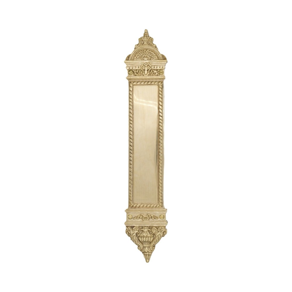 Solid Brass Push and Pull Door Handle Set - The Fan - Polished Brass