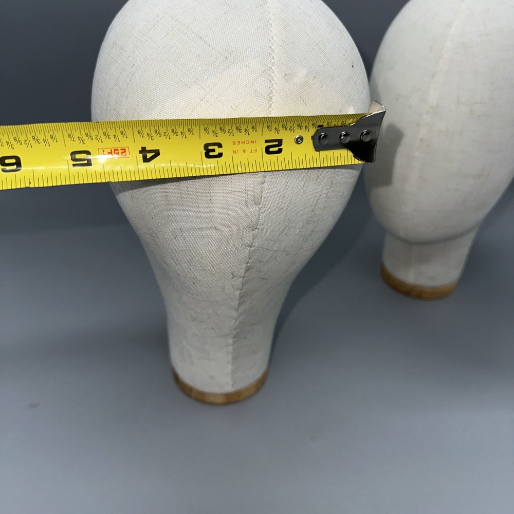 2-Tabletop Canvas Wig Making Mannequin Hat Holder Stand