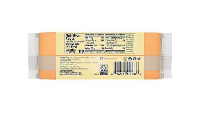 Land O Lakes Extra Sharp Cheddar Cheese, 8 oz (3 Pack)