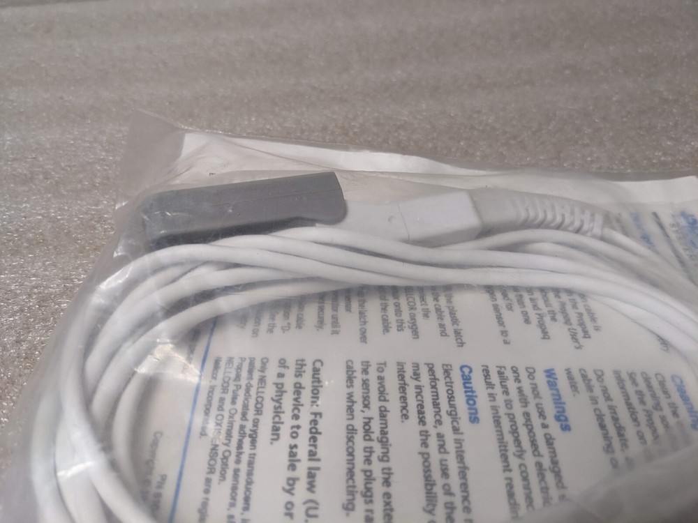 New Protocol Systems 8ft Pulse Oximeter Sensor Extension Cable (010-0051-00) (D)