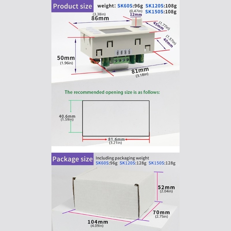 Regulated Power Supply Converter Adjustable Voltages Regulator Module