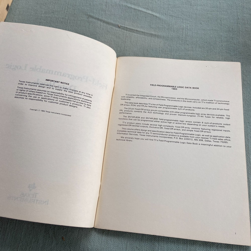 Book Lot Texas Instruments TTL Data V 2 Linear Circuits Field Logic Programmable