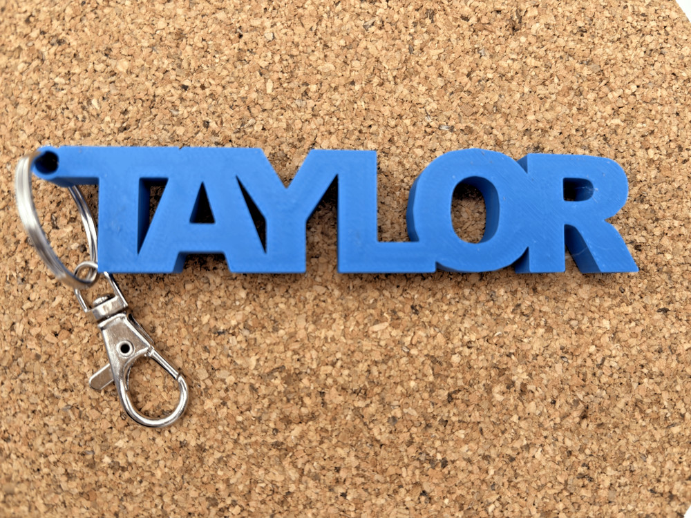 3D Name Keychain, Custom Name Keychains, 3D Printed Personalized Gym Bag Tag