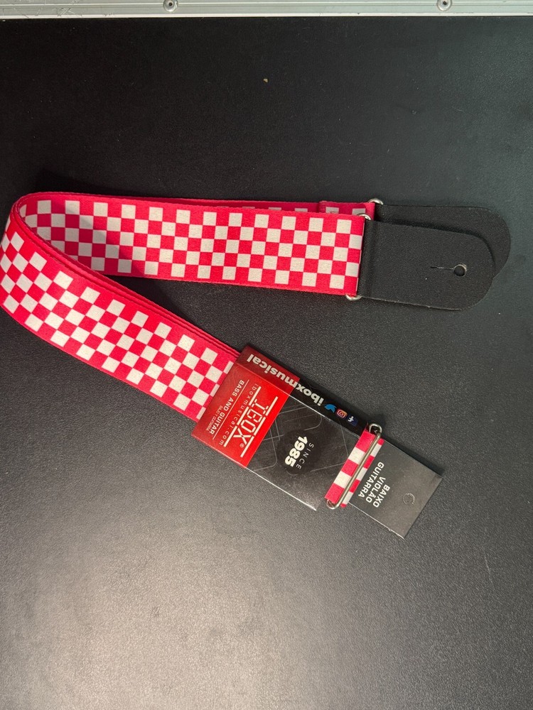 IBox Adjustable Guitar Strap-Durable Nylon with Leather Ends