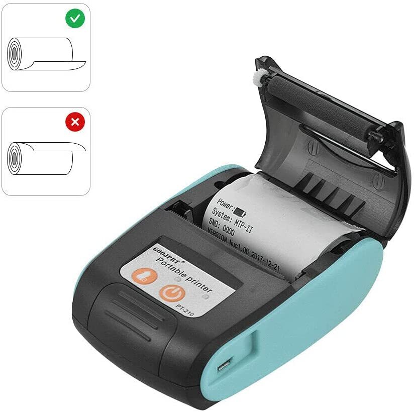 Mini Portable Bluetooth Thermal Label Receipt Printer 58mm Wireless POS