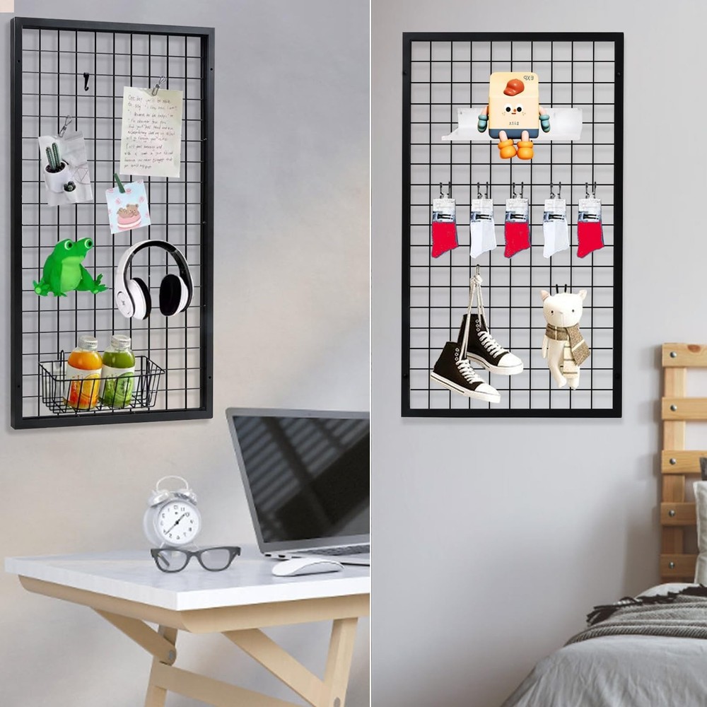 Metal Grid Wall Panels, Black Wire Grid Panel, Gridwall Display Stand, Heavy ...