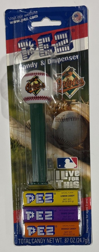 PEZ * MLB *  Baltimore Orioles DIspenser * From 2008