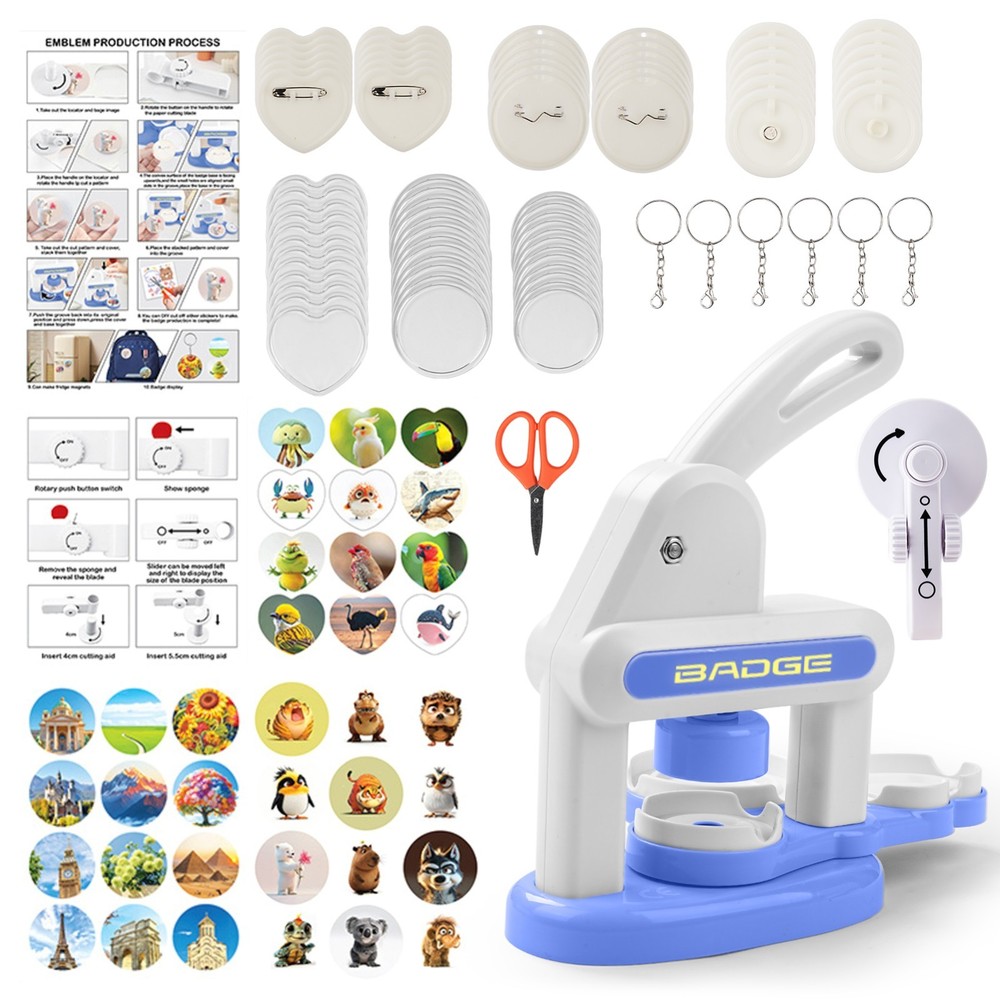 Button Maker Machine Installation-Free DIY Button Pin Maker Machine Badge Press