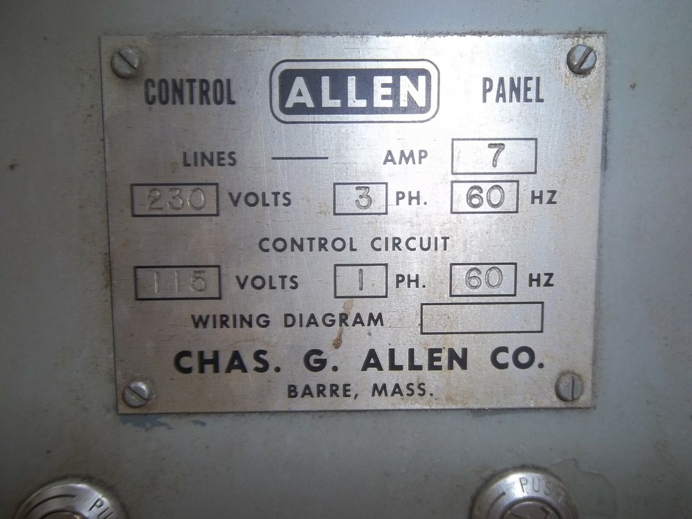 Allen Column Drill Press all Cast Iron Table Variable Speed Sensitive