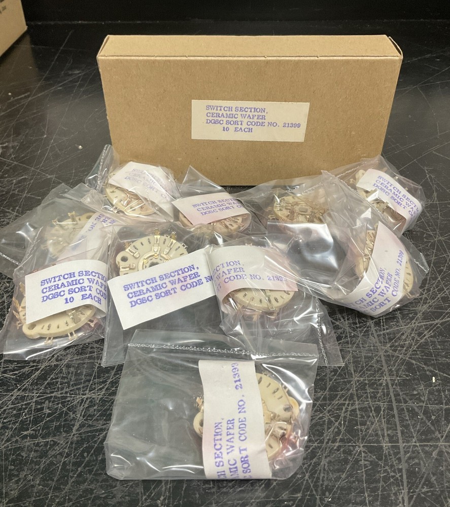 Box of 10 Ceramic Wafer Switch Section DGSC Sort Code 21399