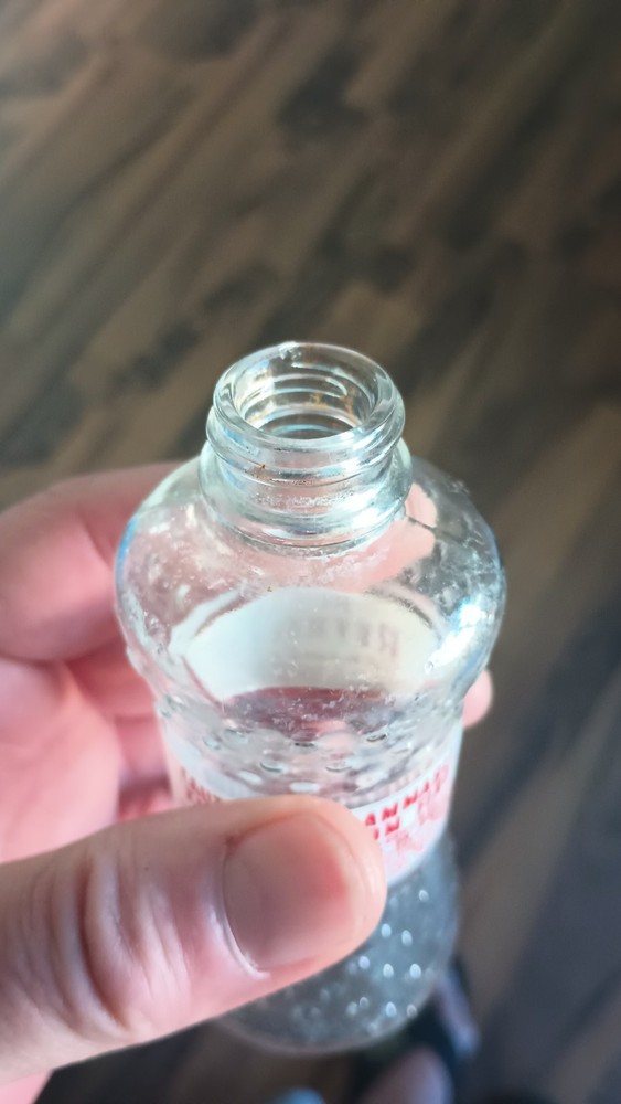 Red Cap Refresh-R Germicide Bottle Raised Hobnail