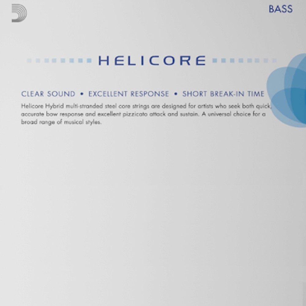 D'Addario Helicore Hybrid Bass Single G String, 1/2 Scale, Medium, Bulk 10-Pack