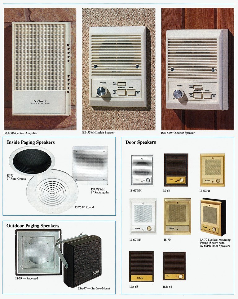 NuTone® ISB53 [ ISB53L ] Eggshell Intercom Station for IMA516 Intercom System