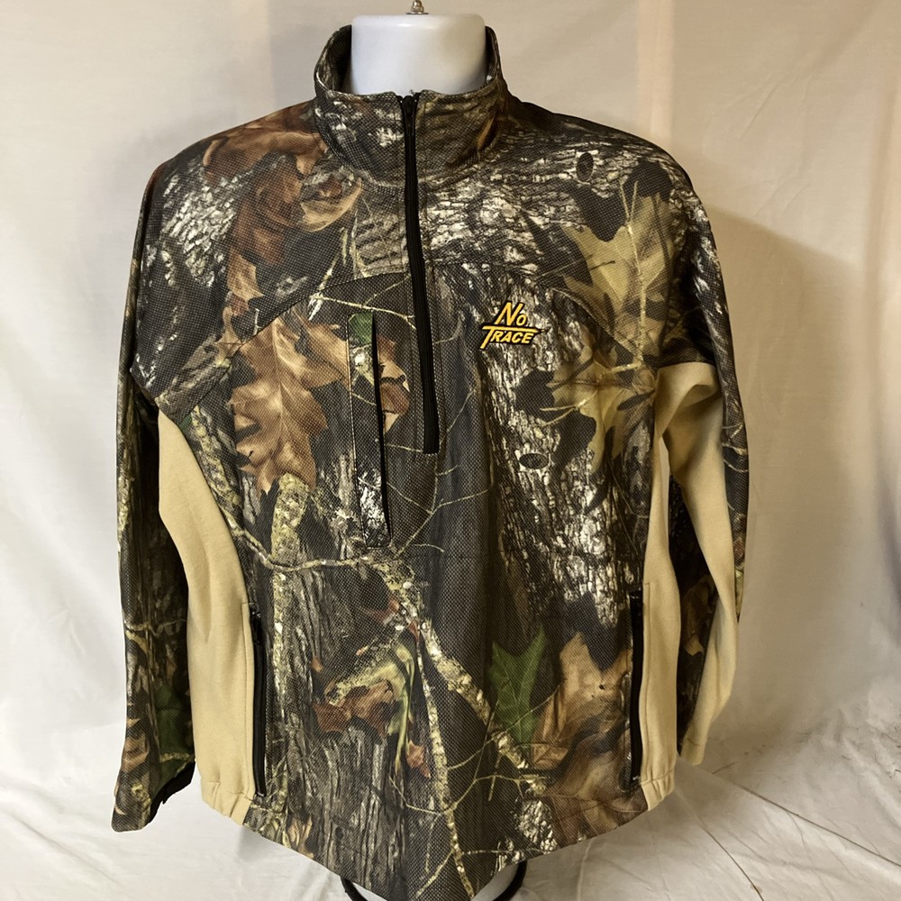 No Trace Dan River Mens Light Weight Hunting Jacket Pull Over Medium Camo FS!