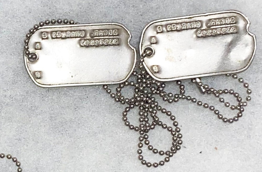 Charles Edgar Dog Tag Set