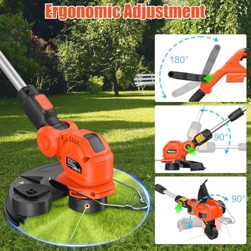 Weed Wacker Compatible with Milwaukee 18V Batteries, INCH Cordless String Tri