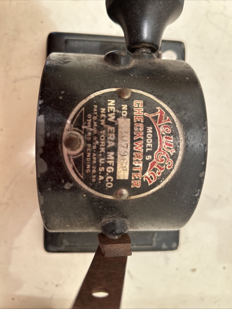 Antique New Era Model #5 Check Writer