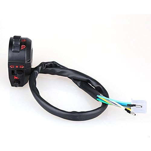 Motorcycle Handlebar Switch, 12V DC Universal 7/8" Left Side Motorcycle