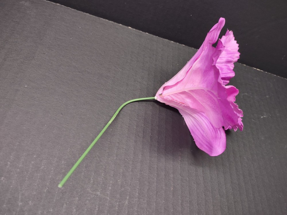 Artificial single cattleya orchid blossom FUCHSIA