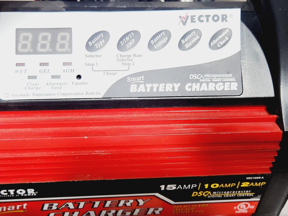 Vector Auto Battery Charger 15amp