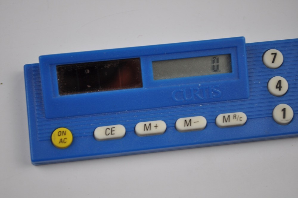 Vintage Curtis Calculator Blue Keyboard