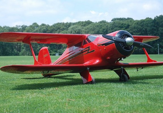 1/5 Scale Beechcraft D-17S Staggerwing  88 in Span RC AIrplane Printed Plans