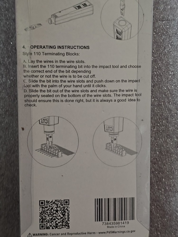 Cable Matters 110 Punch Down Tool with 110 Blade, Ethernet PunchDown Tool, Keyst