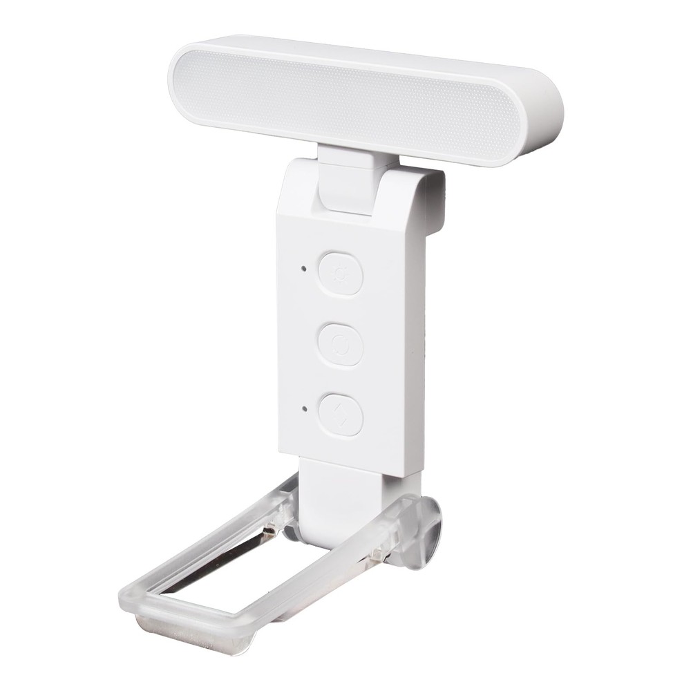 Book Light USB Rechargeable Clip-On Reading 30 Adjustable Modes Timer White
