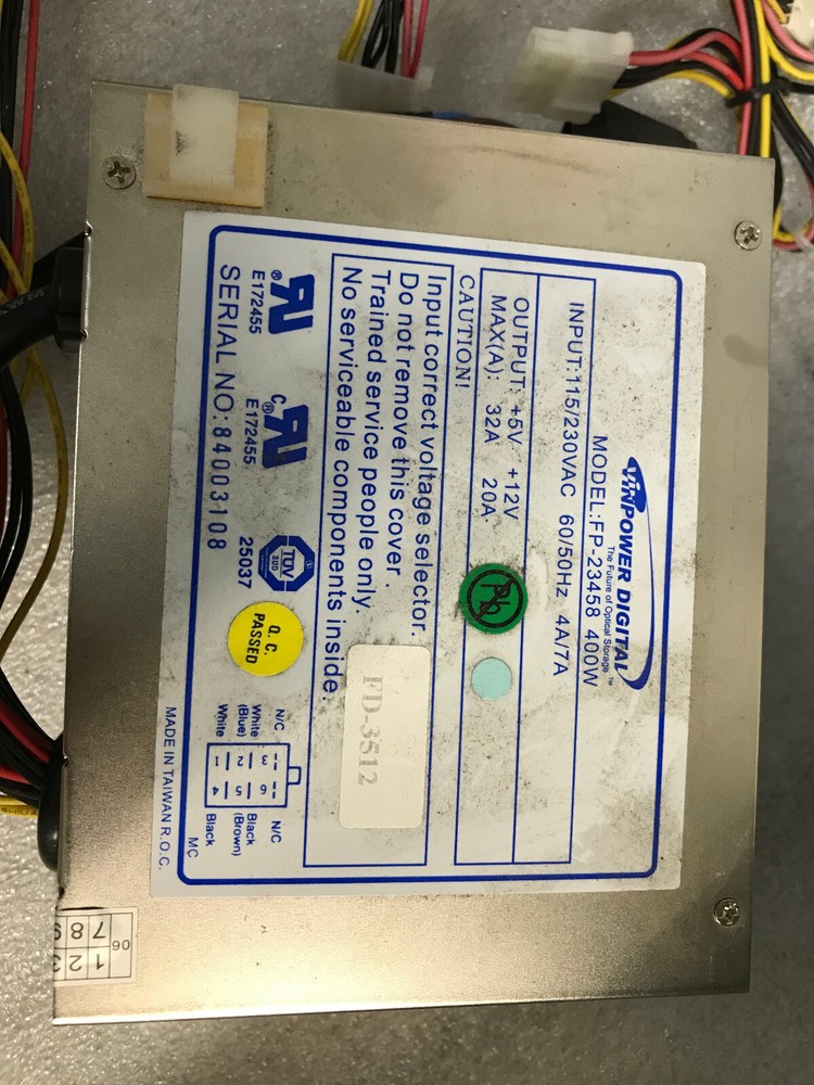 VINPOWERDIGITAL Model : FP-23458 400W Power Supply