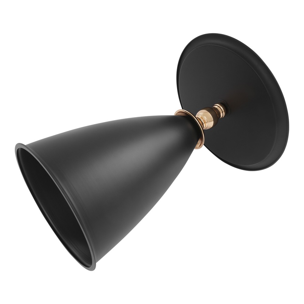 Black Small Round Side Table Side Table for Small Spaces, Modern Couch End Table