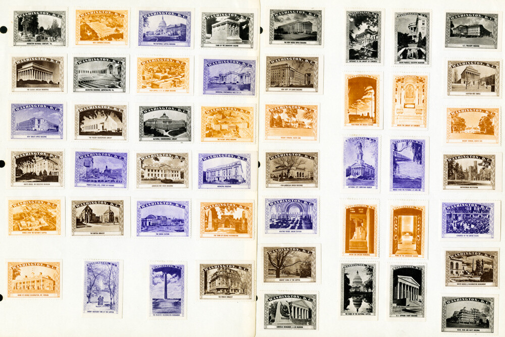 US Labels & Seals 48x Diff Washington DC 1940's Vintage
