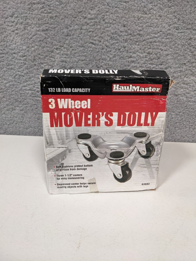 Haul Master 3 Wheel Mover Dolly 312 lb Load Capacity New In Box