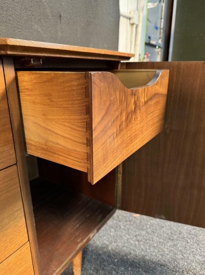 Mid-Century "Space" Series Walnut Sideboard By Young Manufacturing
