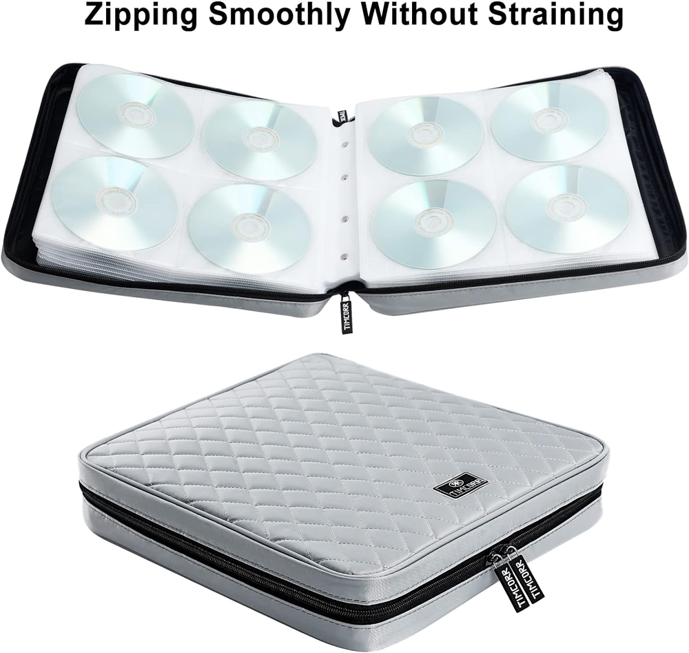 CD Case DVD Holder Storage: 160 Capacity DVD Cases Organizer Portable Wallet Sto