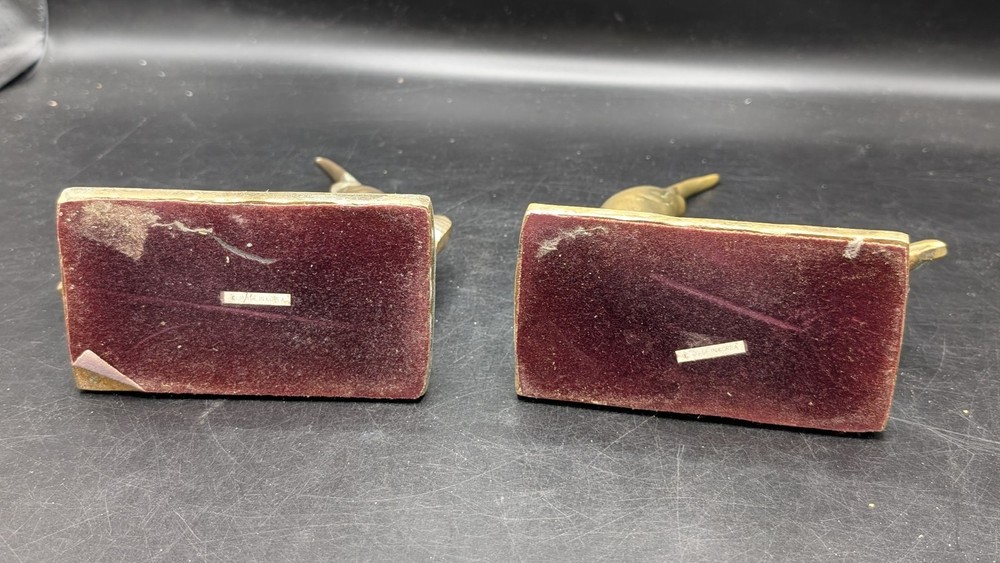 Vintage Solid Brass Nautical Sailfish Bookends