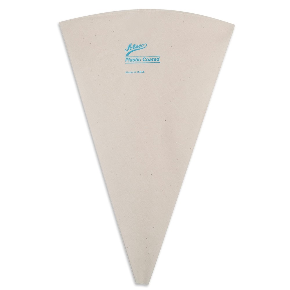 Ateco 12 Inch Decorating Bag Plastic Coated Canvas Reusable White Piping Tip