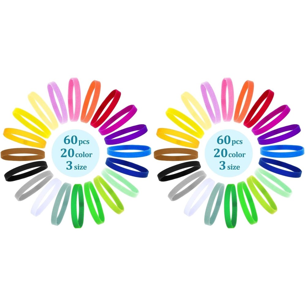 Multi-Color Puppy Whelping Collars - 60 Adjustable ID Bands Set (S, M, L)