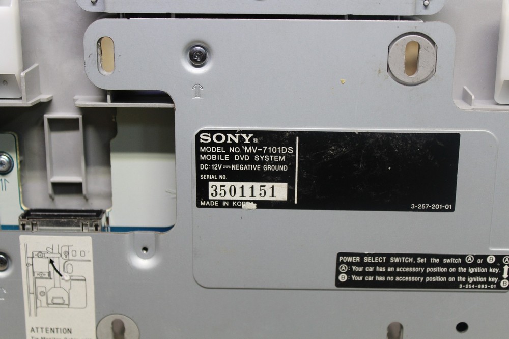 Sony MV-7101DS Mobile DVD System