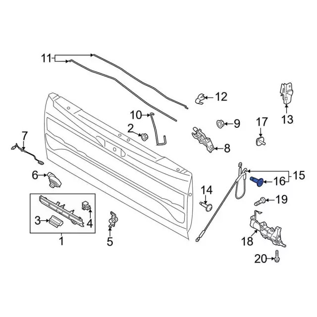 Genuine Ford Support Cable Bolt W711291-S437
