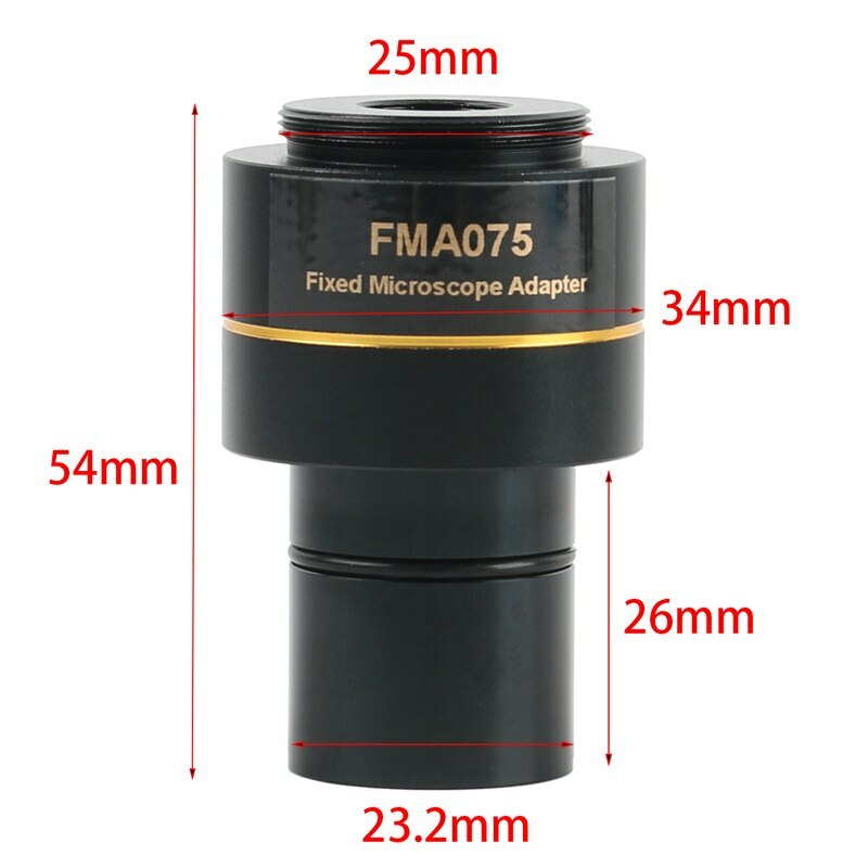 Microscope Reducing Eyepiece 0.37X 0.5X 0.75X 23.2mm Interface C Mount Adapter