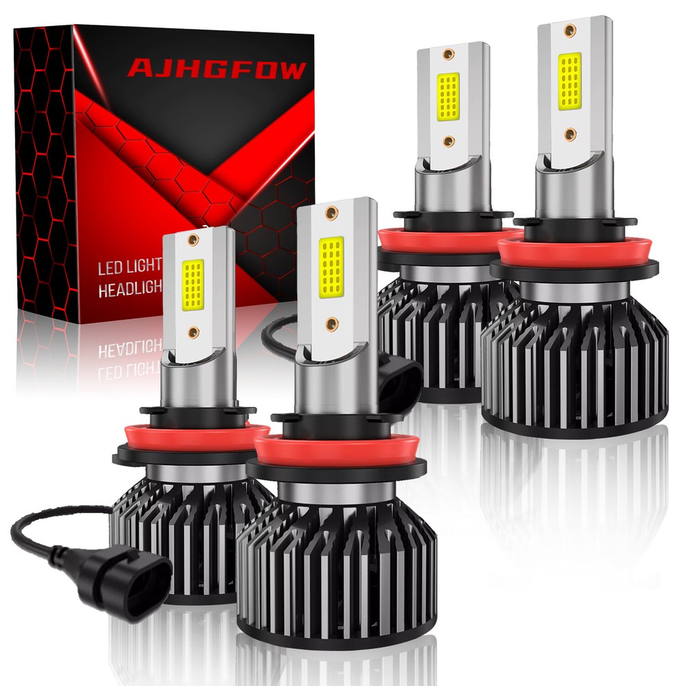 For Freightliner Cascadia 2008-2021 4x LED Headlight High Low Beam Bulbs Combo