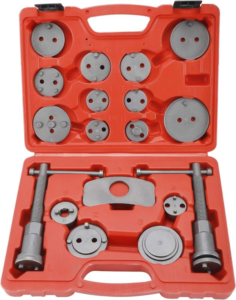 18Pcs Universal Disc Brake Caliper Rewind Tool Compression Piston Wind Back Kit