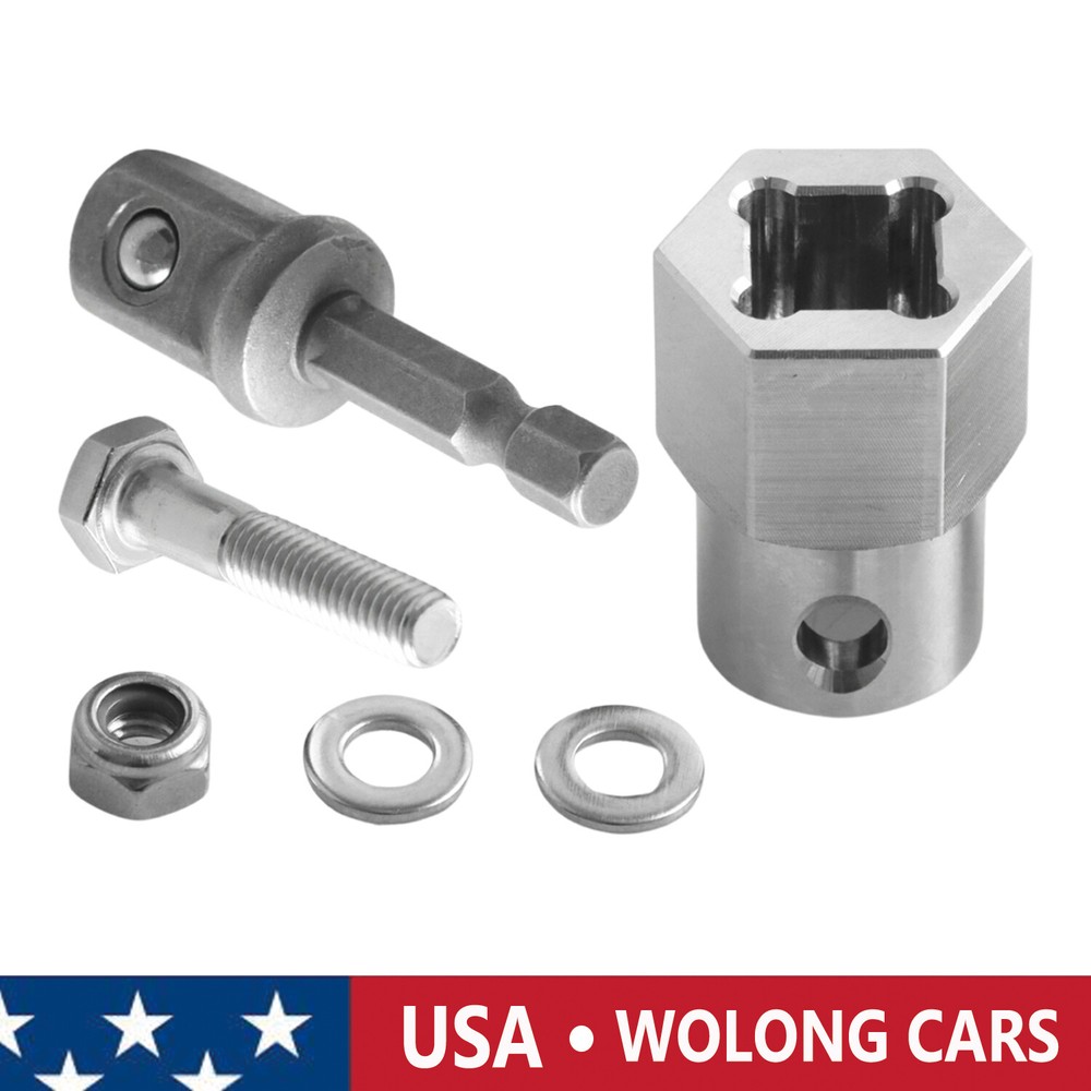 Cordless Drill Adapter with 1/2 Inch Socket Bit for Trailer Jack Crank Handle